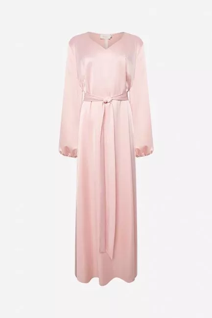 Платье макси из атласной ткани