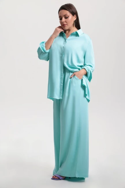 Брюки палаццо в инди стиле из вискозы – фото – Plus Size 50–64 – Моно-Стиль