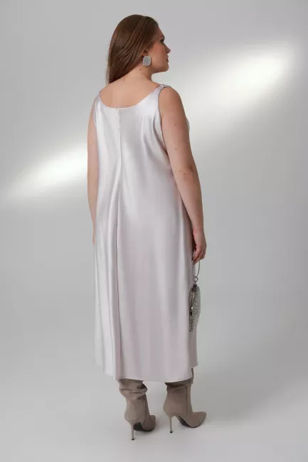 Платье приталенное комбинация из фактурной ткани