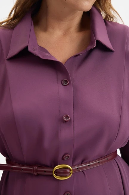 Платье из поливискозы с защипами – фото – Plus Size 50–64 – Моно-Стиль