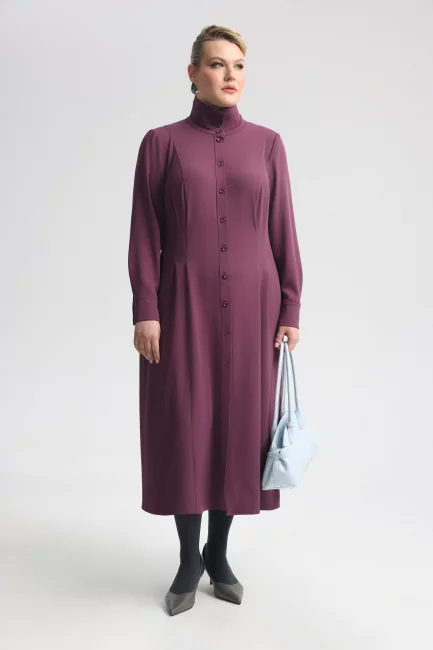 Платье из поливискозы с защипами