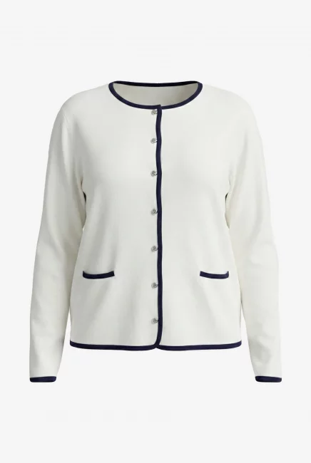 Вязаный жакет в стиле шанель