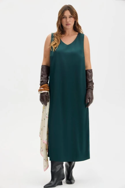 Платье слинки из поливискозы – фото – Plus Size 50–64 – Моно-Стиль