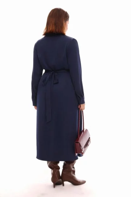 Платье с узлом из вискозного шелка