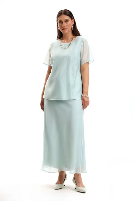 Блузка с коротким рукавом из тенселя на подкладке