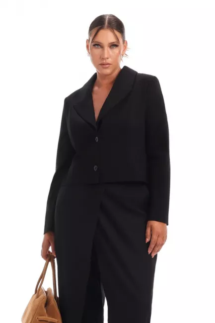 Спенсер-пиджак из джерси черного цвета