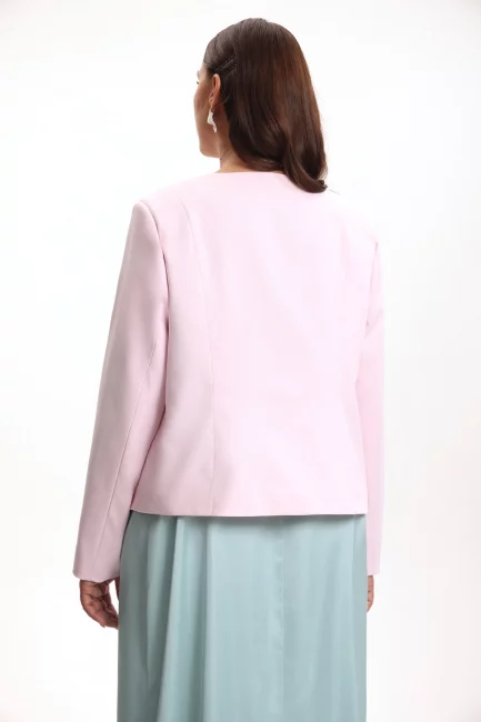 Жакет с фигурным бо́ртом из хлопка