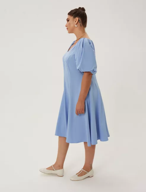 Платье приталенное из смесовой вискозы