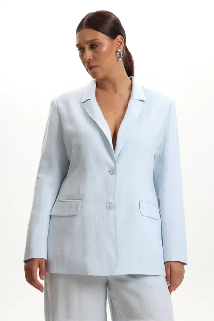 Жакет изо льна с акцентной подкладкой