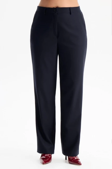 Брюки классические из костюмной ткани – фото – Plus Size 50–64 – Моно-Стиль