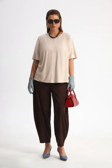 Блузка из экозамши