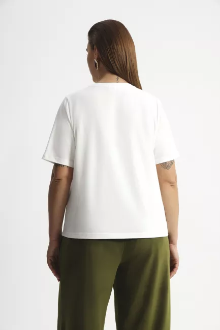 Футболка с принтом из хлопка