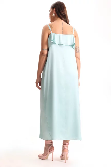 Платье из поливискозы с воланом на груди