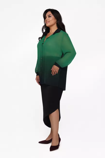 Базовая однотонная Юбка с асимметричным низом на шелковой подкладке большого размера купить