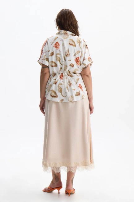 Блузка с морским принтом – фото – Plus Size 50–64 – Моно-Стиль