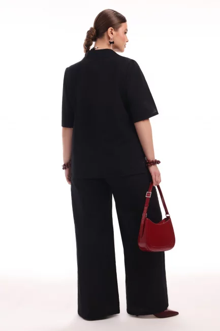 Блузка из хлопка с краш эффектом