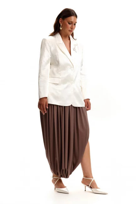 Юбка аладдинка с перекрутом из трикотажа