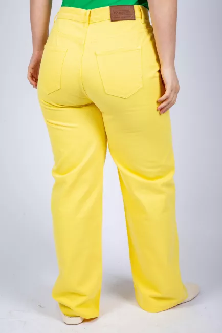 Джинсы палаццо с акцентными пуговицами