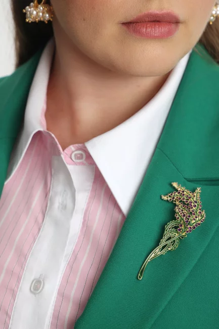 Брошь Мимоза сиреневый