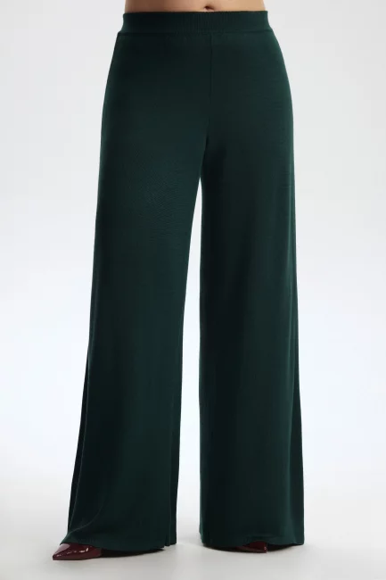 Брюки палаццо из вязаной вискозы