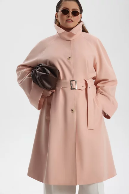 Тренч с добавлением хлопка укороченной длины