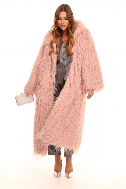 Шуба из овчины с длинным ворсом