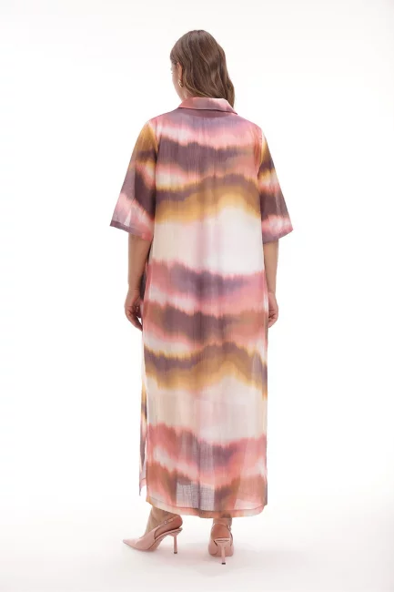 Платье трапеция с эффектом деграде