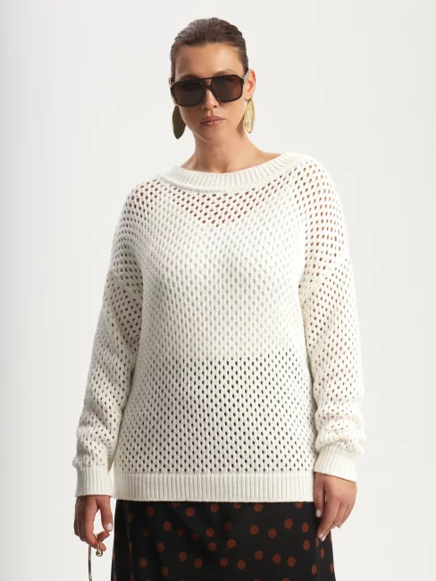 Джемпер сетка  из вязаной поливискозы