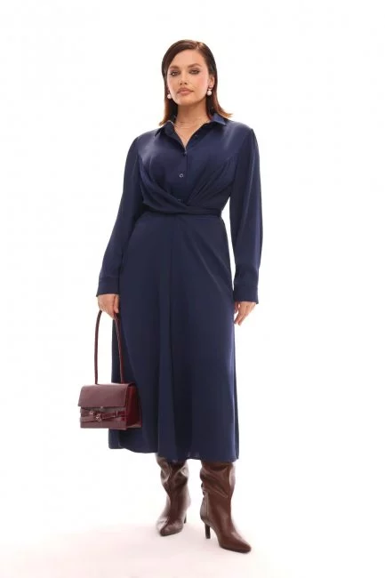 Платье с узлом из вискозного шелка