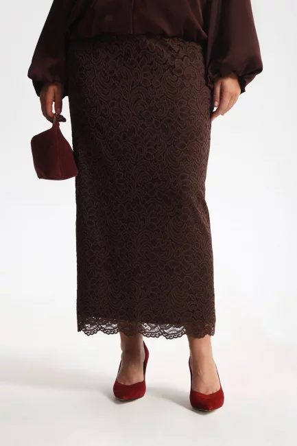 Юбка карандаш из кружева на подкладке