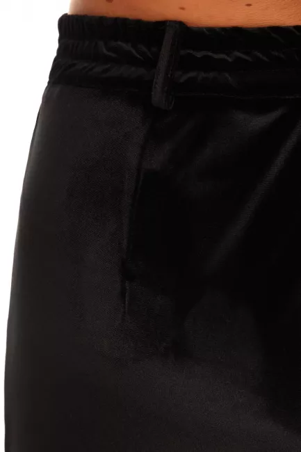 Бархатные брюки бананы с защипами