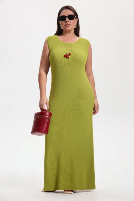 Платье майка из рельефного трикотажа – фото – Plus Size 50–64 – Моно-Стиль