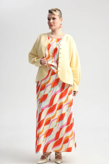 Жакет леди лайк с объемным рукавом