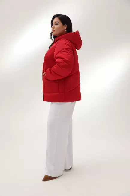 Куртка пуховик из водонепроницаемой ткани