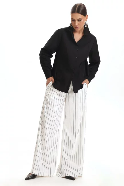 Рубашка из slim черного цвета на рост 164