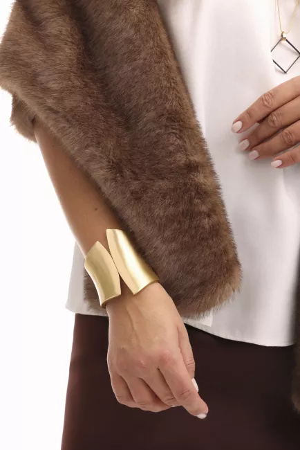 Палантин из экомеха норки