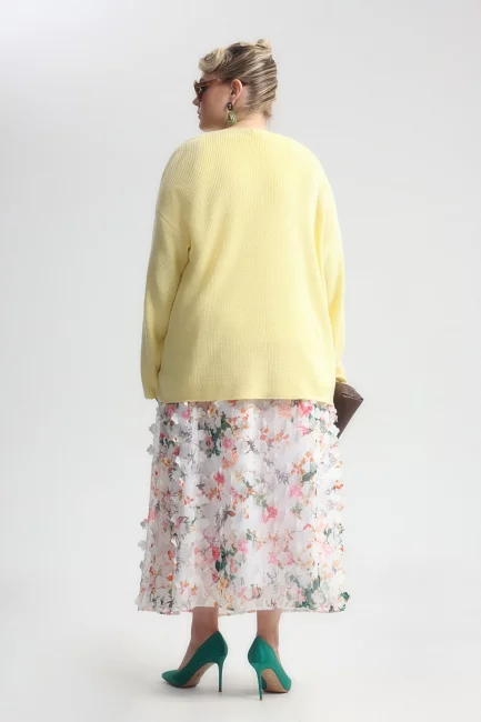 Юбка из шифона с эффектом 3Д