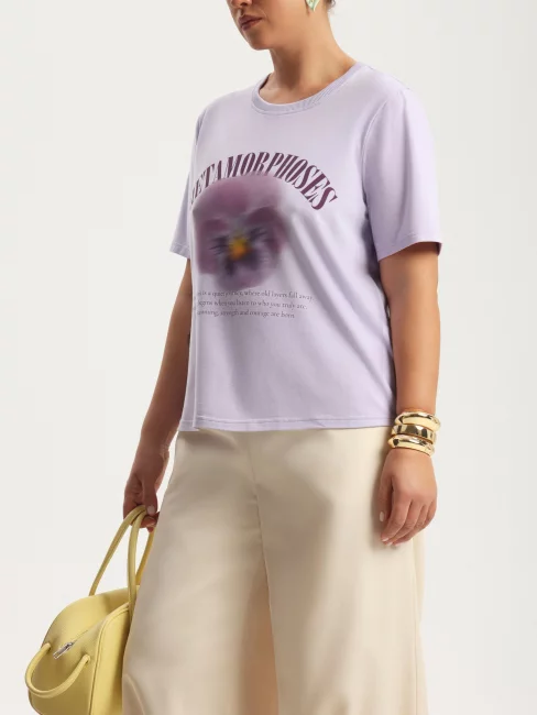 Футболка из хлопка с принтом