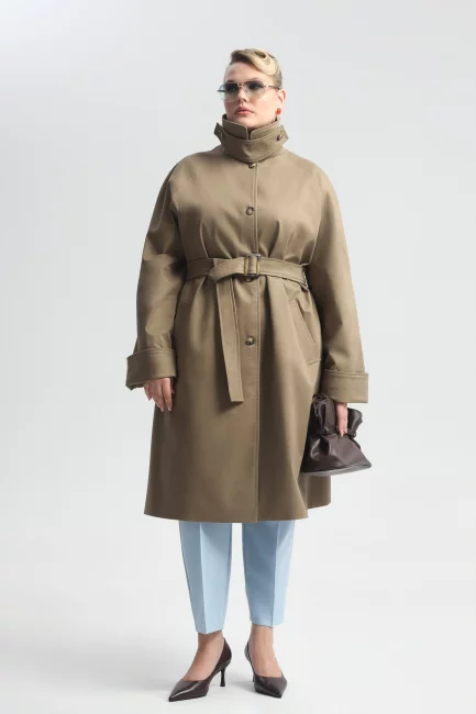 Тренч однобортный с рукавом реглан