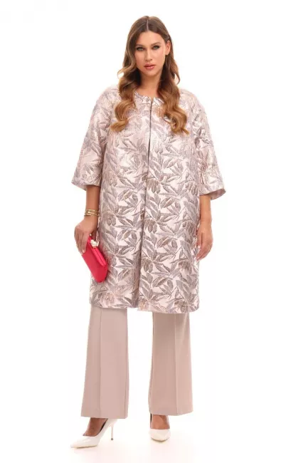 Удлиненный жакет из парчи