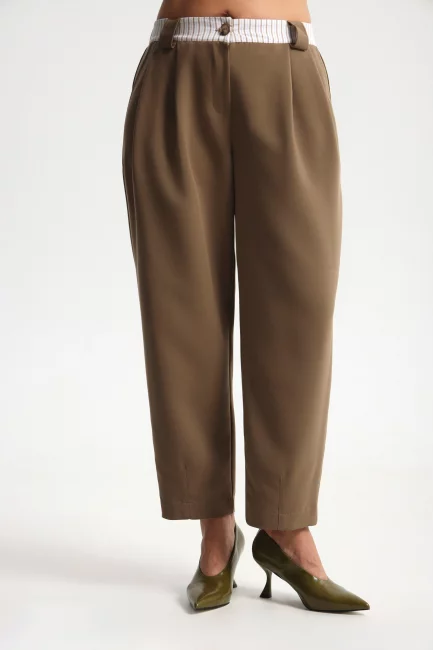 Брюки бананы со складками