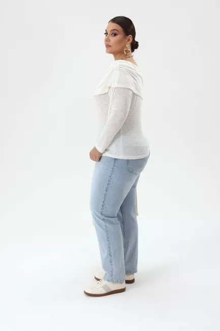 Джинсы strаight leg с высокой посадкой