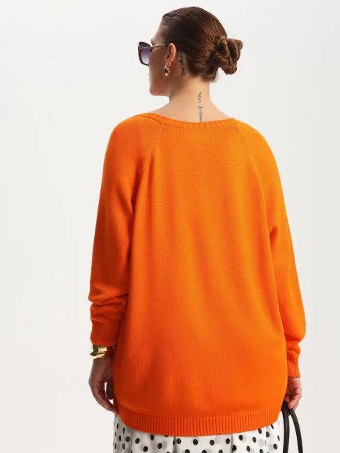 Пуловер оранжевого цвета из вискозы
