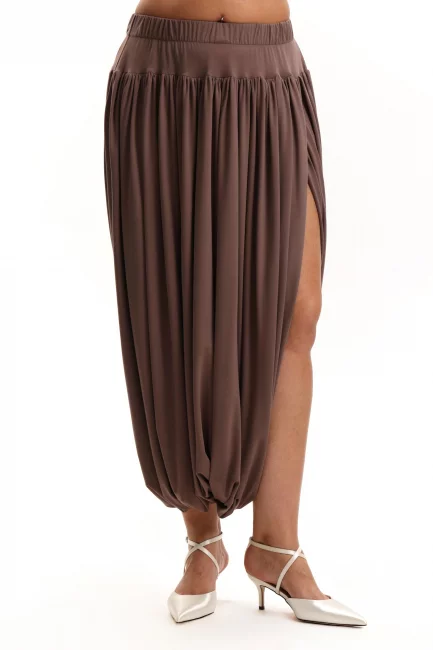 Юбка аладдинка с перекрутом из трикотажа