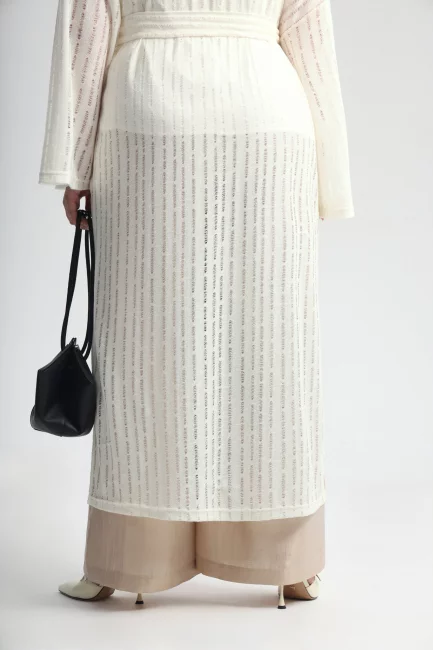 Накидка кардиган из поливискозы с перфорацией