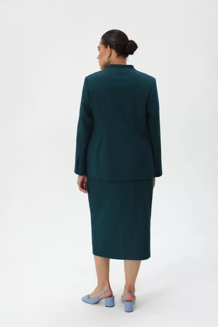 Юбка с разрезом из смесовой шерсти