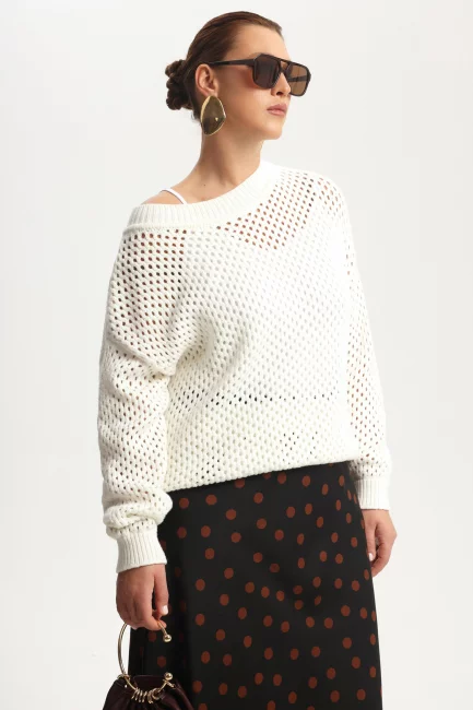 Джемпер сетка  из вязаной поливискозы