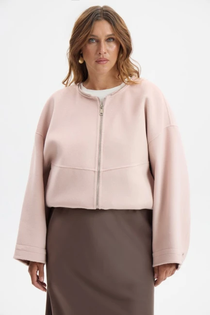 Куртка дабл фэйс из шерсти с кашемиром – фото – Plus Size 50–64 – Моно-Стиль