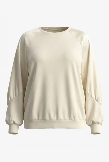 Свитшот из трикотажа с комбинированным рукавом