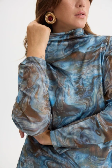 Платье футляр из сетки на подкладке – фото – Plus Size 50–64 – Моно-Стиль